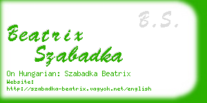 beatrix szabadka business card